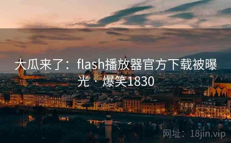 大瓜来了：flash播放器官方下载被曝光 · 爆笑1830